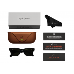 Умные очки Ray-Ban Meta* Wayfarer Gen 1 Matte Black, Фотохромные линзы Clear Transitions Graph.Green (RW4012), размер M